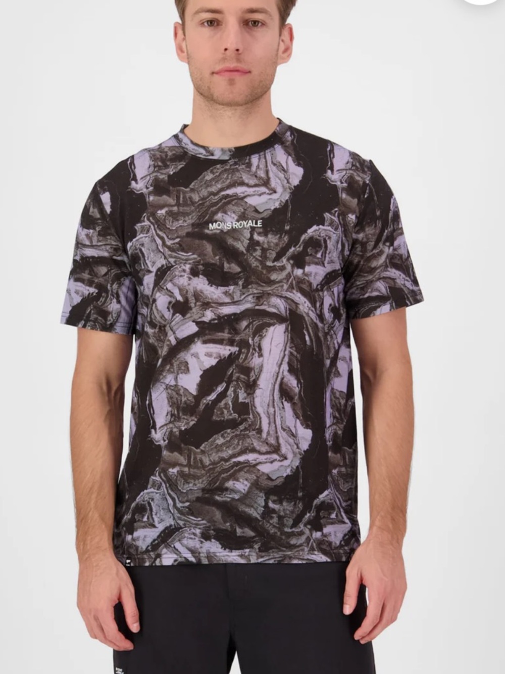 Mons Royale ICON MERINO T-SHIRT in Rock Camo